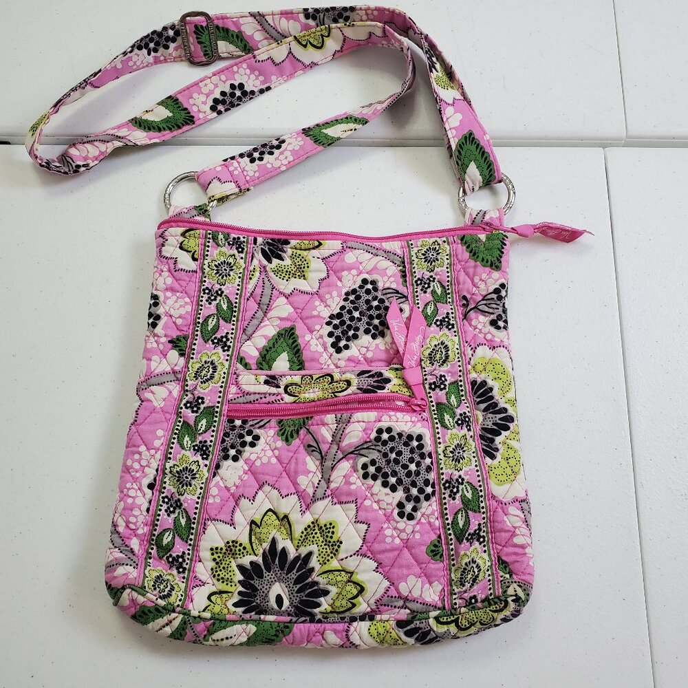 Vera Bradley Priscilla Pink Hipster Crossbody Shoulder Bag